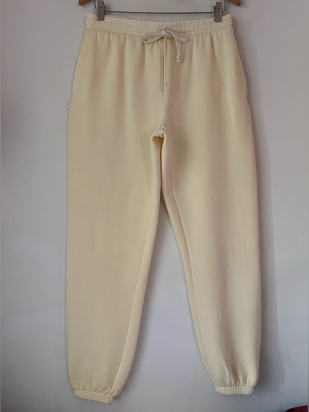 J.Crew Heritage Fleece Jogger Pants Butter Yellow Size Small